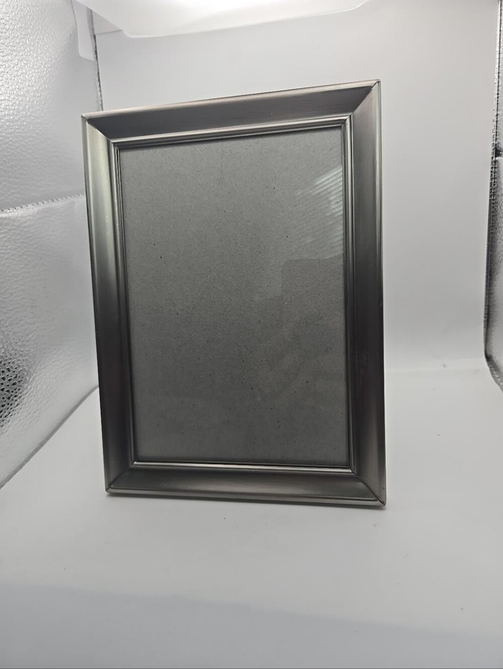 Malden Silver Tone Brushed Metal Picture Frame Modern Minimalist